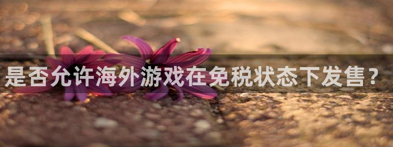 pp电子官网主管联3.7.9.9.7 主管：是否允许海外游戏在免税状态下发售？
